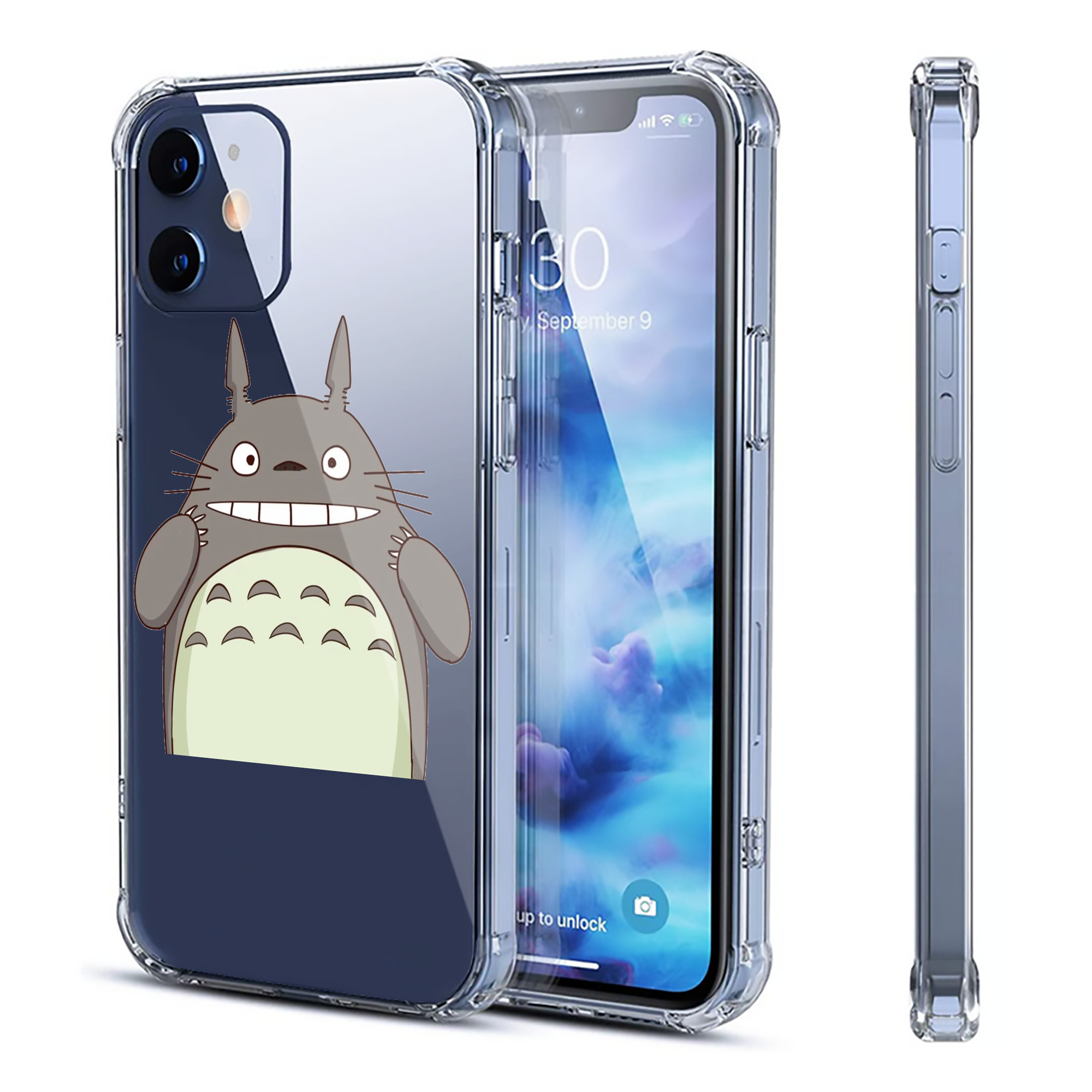 （画像用） となりのトトロ 草壁メイ 草壁サツキ My Neighbor Totoro Satsuki Kusakabe Mei Kusakabe 【iPhone 12シリーズ対応】透明スマホケース（クリアソフトケース）